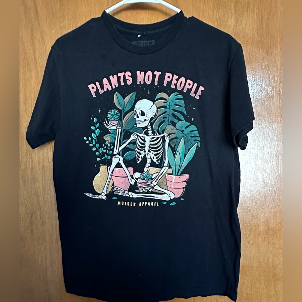 M Murder Apparel Plants Not People T-Shirt
